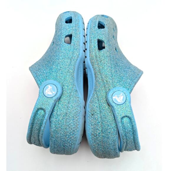 Crocs Baya Unisex Kids Slip-On Clogs Slippers Lightweight Blue Size USJ1 EU16 - Picture 8 of 8